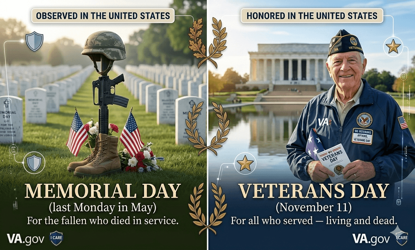 memorial day meaning vs veterans day