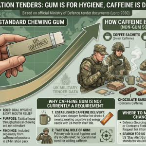 military gum caffeine