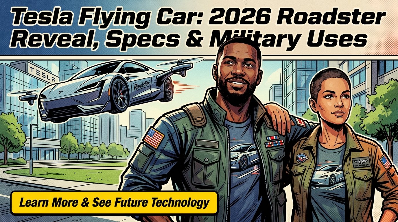 Tesla Flying Car: 2026 Roadster Reveal, Specs & Military Uses