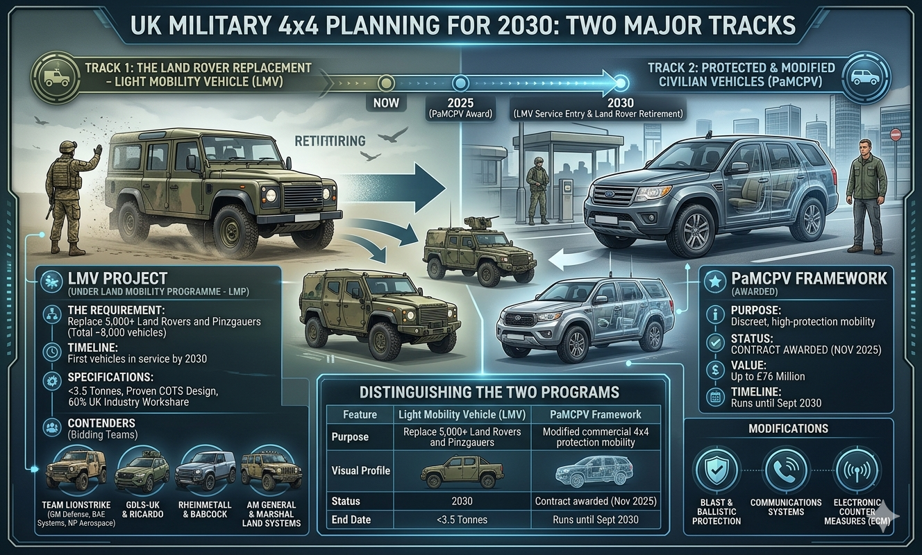 uk military 4x4 tender 2030