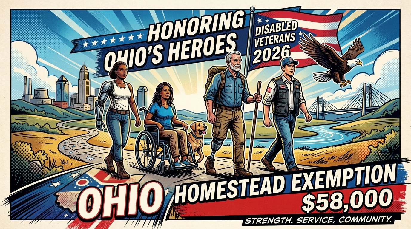 Ohio homestead exemption $58,000 disabled veterans 2026