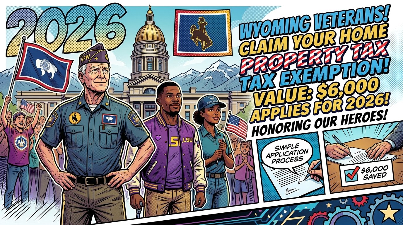 Wyoming veterans property tax exemption $6,000 2026