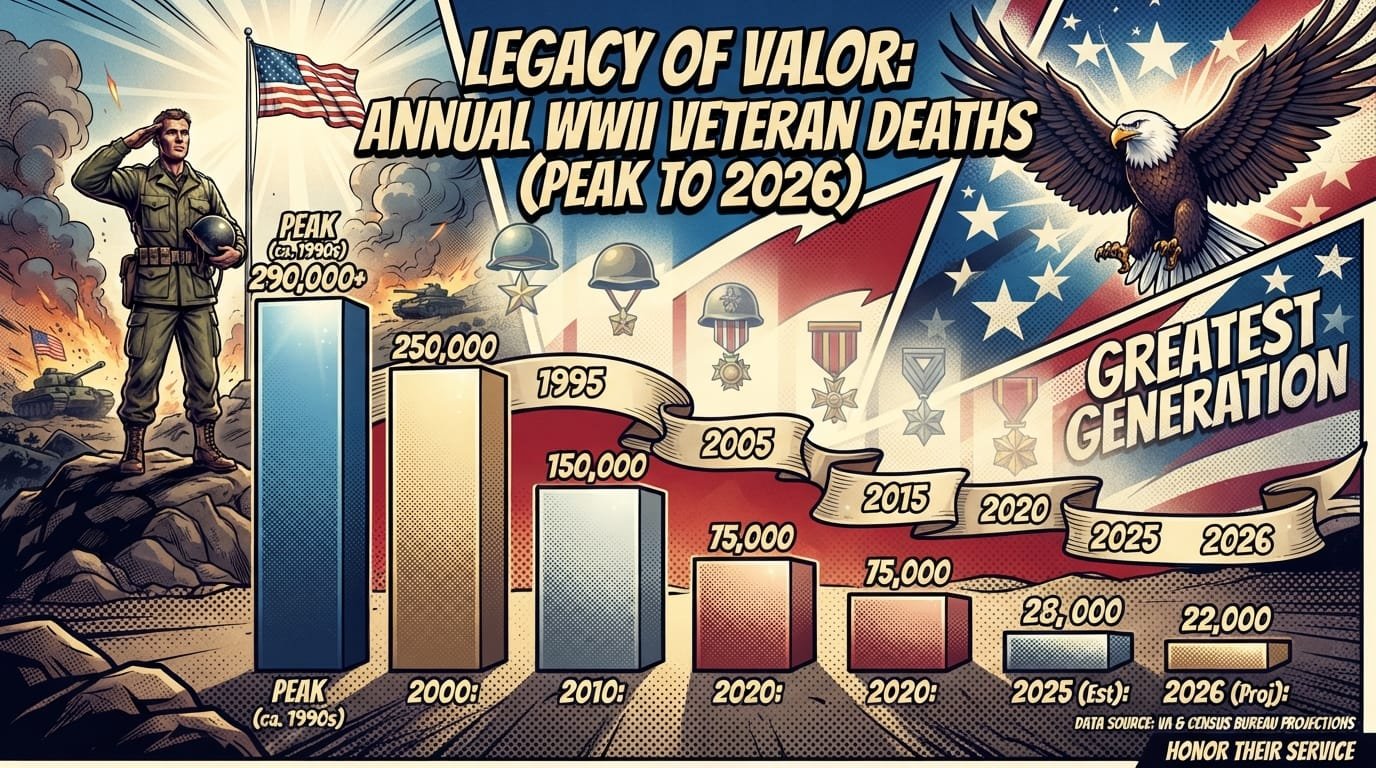 ww2 veterans death rate statistics